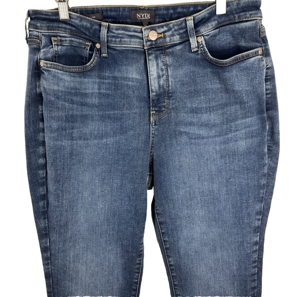 NYDJ Sheri Slim Lift X Tuck Straight Leg Womens Jeans Size 14